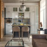 Cozy modern kitchen with elegant decor and contemporary furnishings.